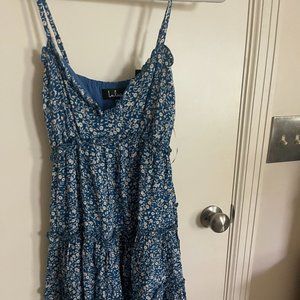 Blue and White Floral Mini dress